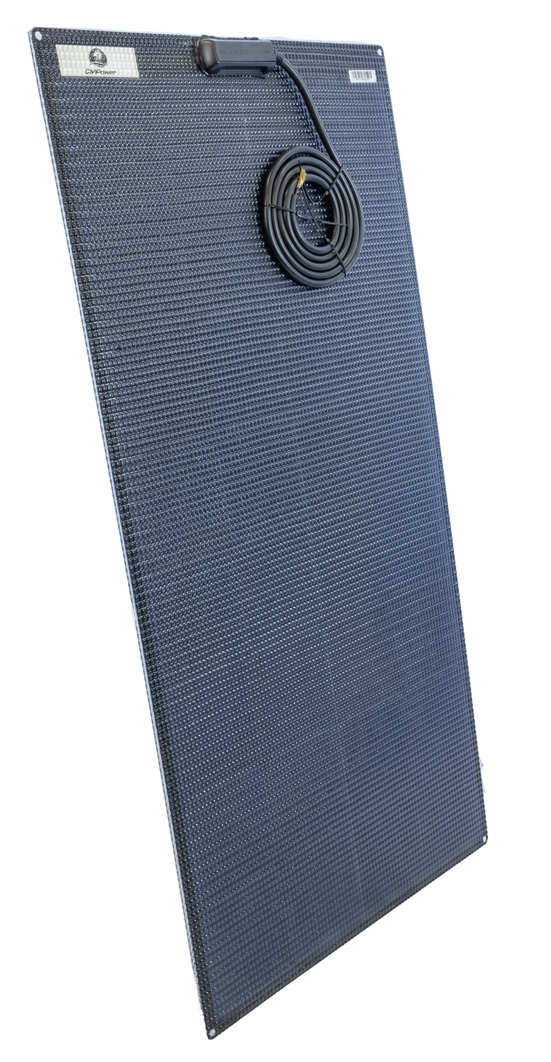 120 Watt Walkable Semi-Rigid Light Solar Panel - Sunpower A+ Grade 24.4% Efficient Cells