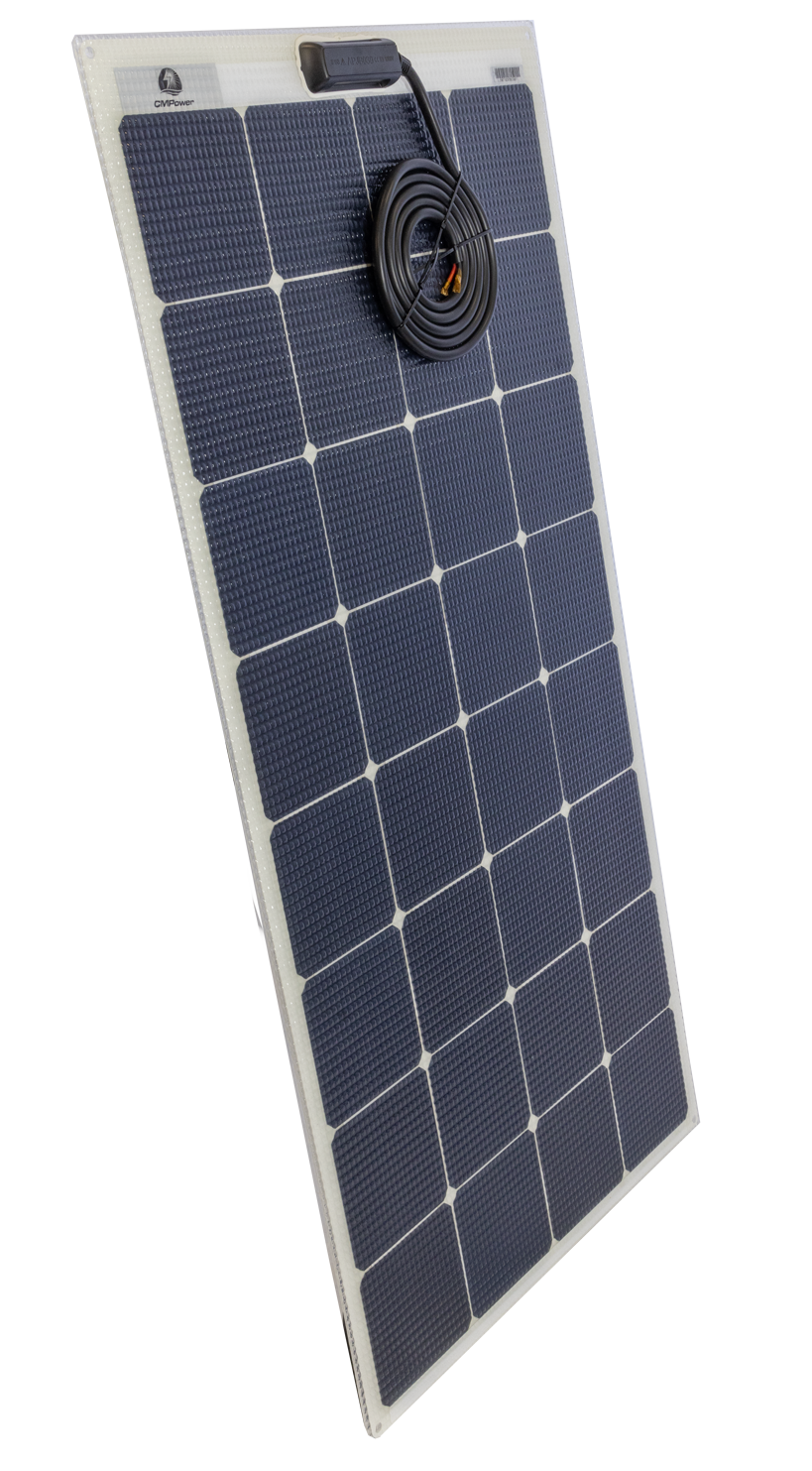 120 Watt Walkable Semi-Rigid Light Solar Panel - Sunpower A+ Grade 24.4% Efficient Cells
